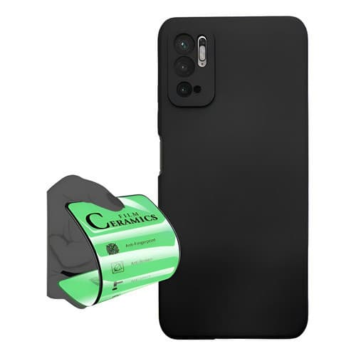 Capinha Aveludada Premium + 2x Película Cerâmica P/ Xiaomi Note 10 5g