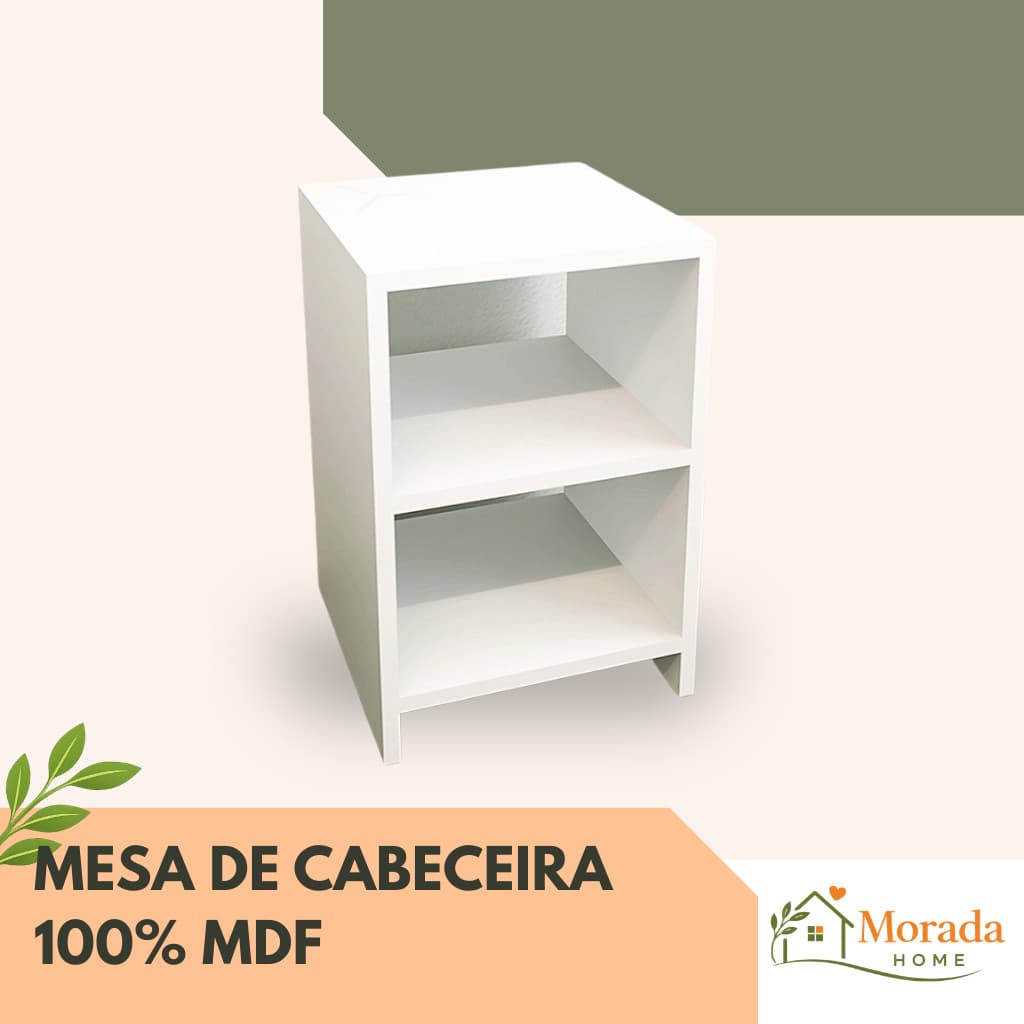 Mesa Cabeceira 100% MDF 45x25x30 Criado Mudo Nicho Cozinha Escritório Quarto Sala Chapa Placa 15mm
