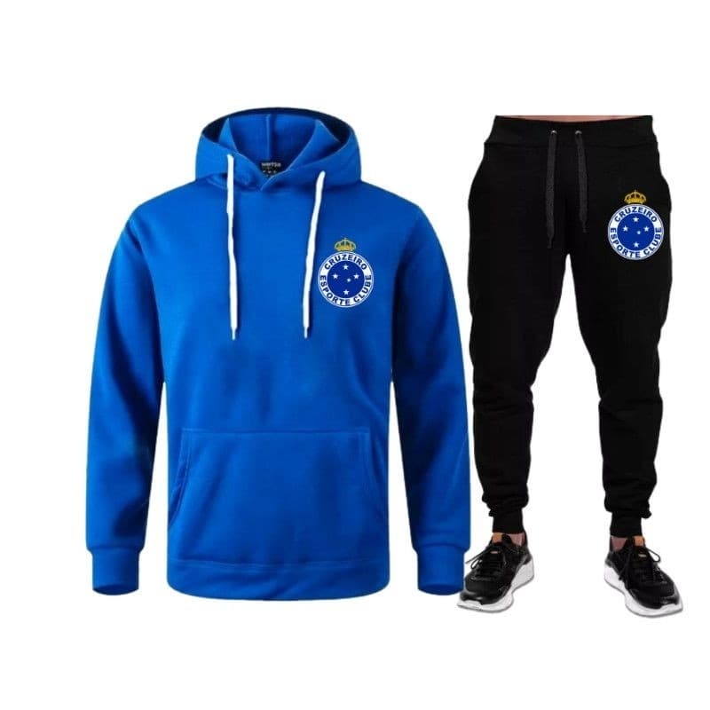 conjunto moletom flanelado unissex de frio lançamento 2025 times brasileiros linha raposa Premium envio rápido