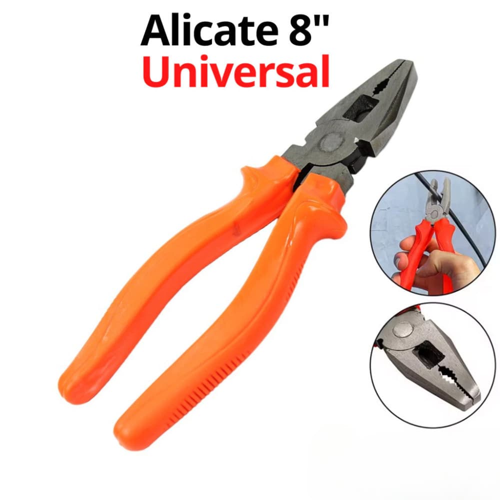 Alicate Universal Multiuso 8" Cabo isolado Grande