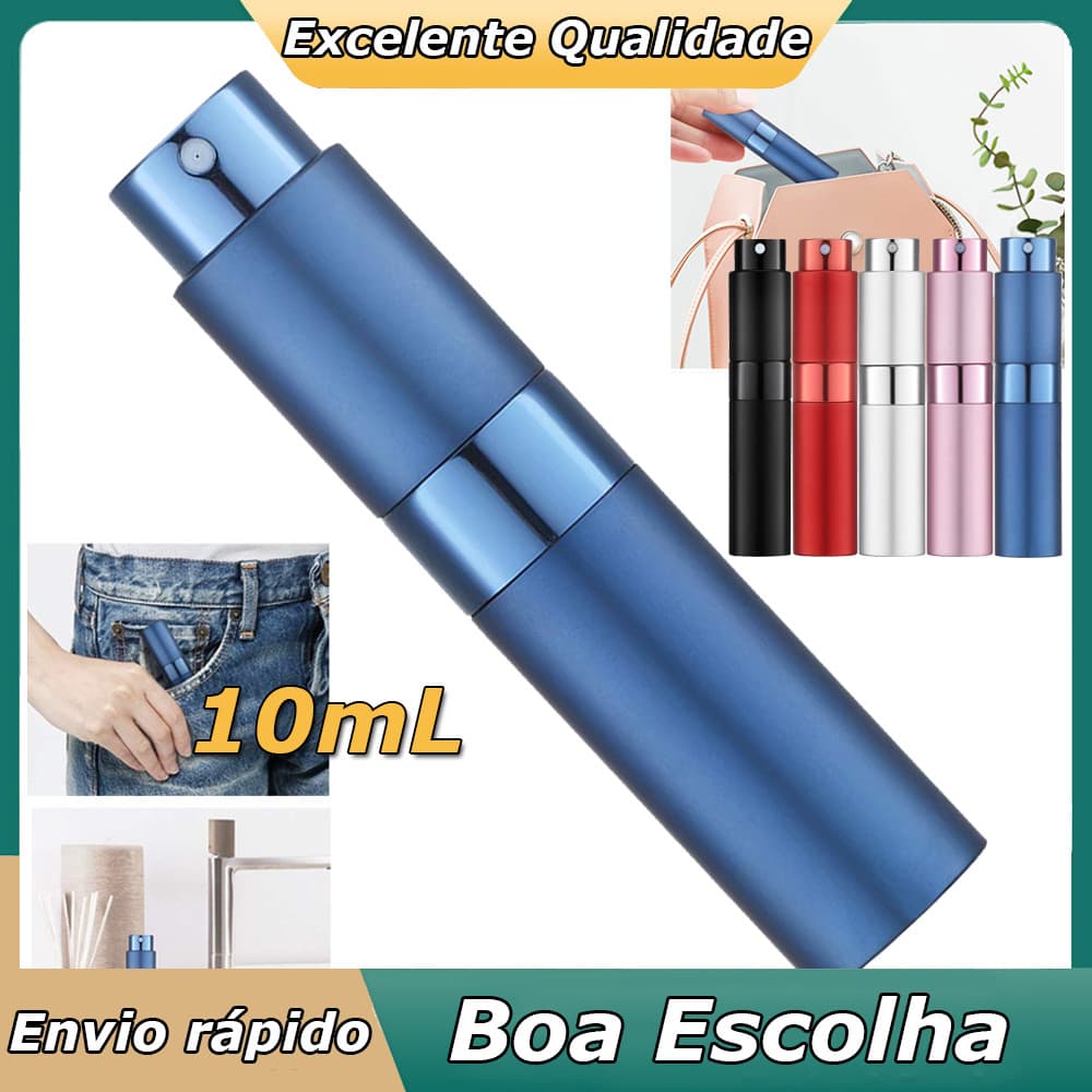 Frasco atomizador de perfume de 10 ml para viagens mini borrifador atomizador de perfume recarregável