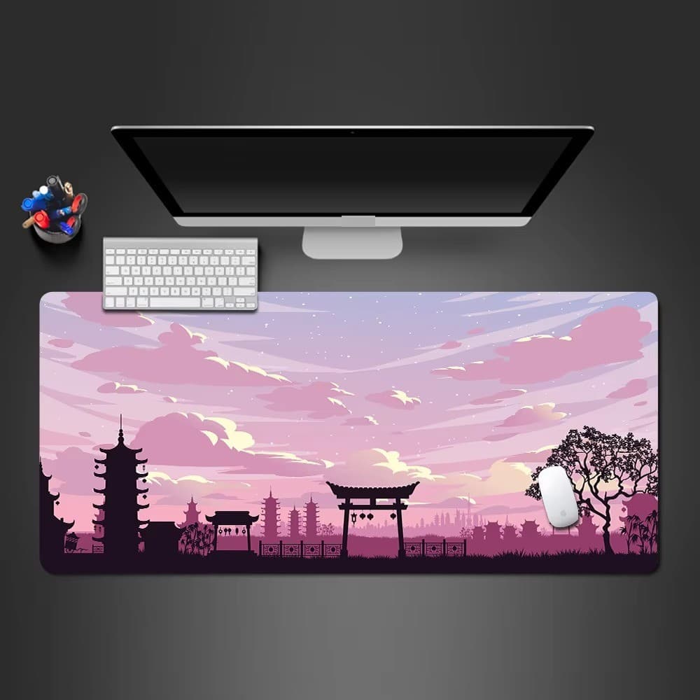 Mouse Pad Sakura Paisagem Acessórios de Mesa Tapete Gamer Tapete de Escritório Tapetes de Mouse para Jogos