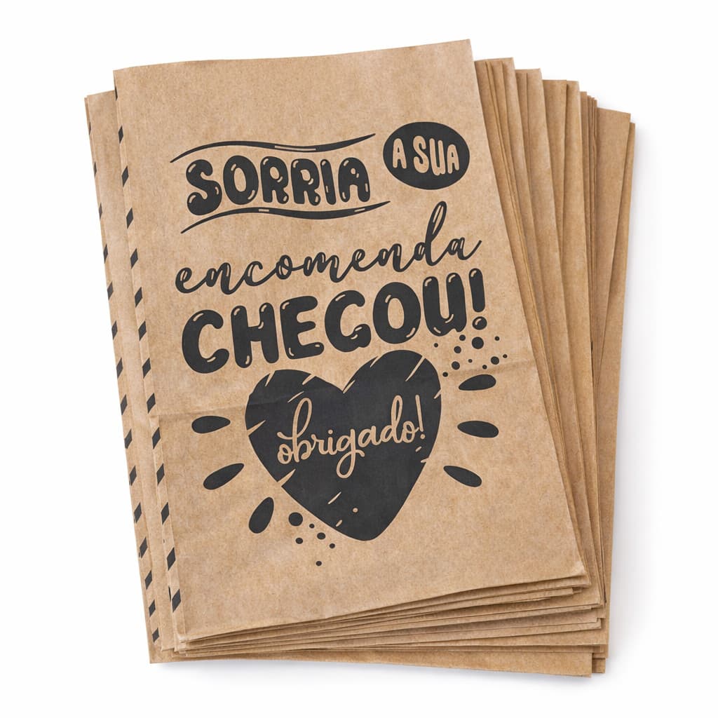 SacoKraft P Para Delivery Lanche Confeitaria Lanchonete100un