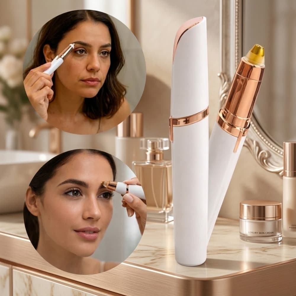 Caneta Depiladora Sobrancelha Indolor Elétrica Recarregável USB Removedor De Pelos Facial Portátil