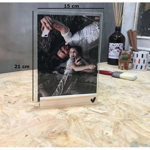 Porta Retrato 15x21 Vidro Presente Foto Decorativo Moldura 15x21