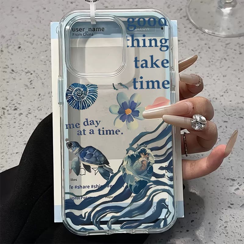 Capa Capinha Transparente 3IN1 Para iPhone 13 12 11 14 Plus 15 Pro max 16 Pro max 17 17Air Tartaruga Soul
