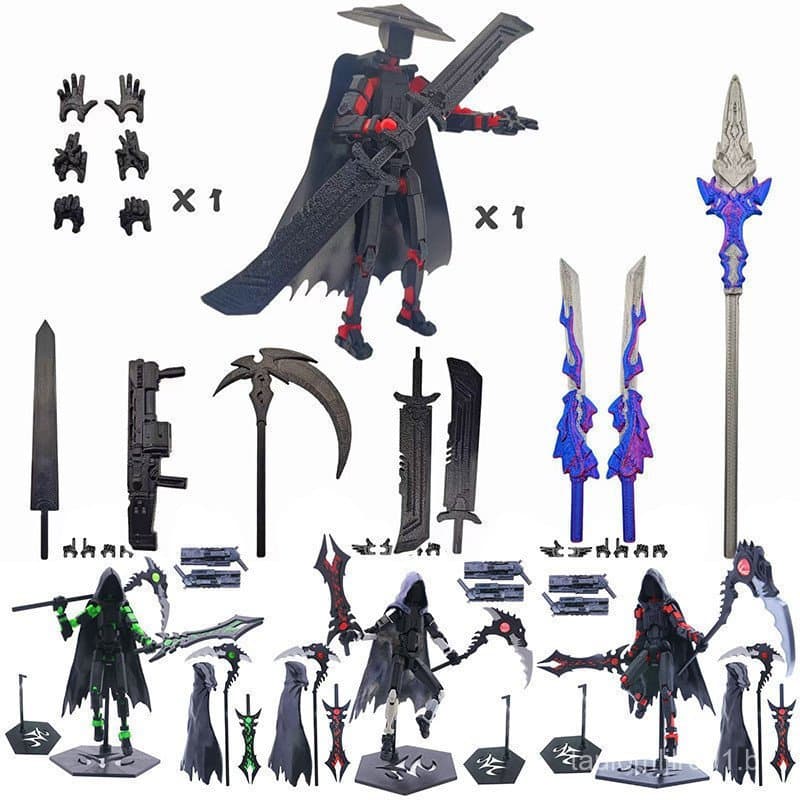Lucky 13 Action Figure Robot Modelo Manequim 13 Impressão 3D T13 Brinquedos De Montagem