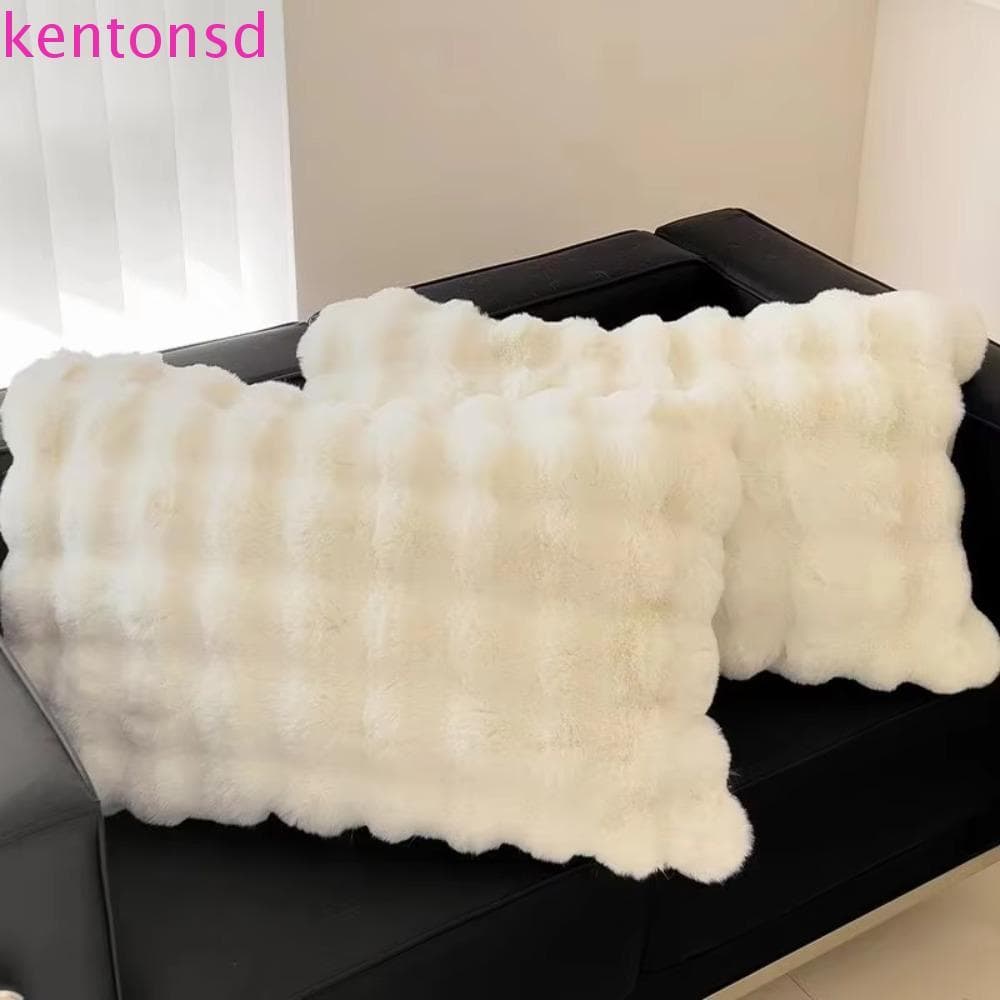 KENTONSD 2 Peças De Fronha De Pele De Pelúcia , Dormir Quente E Espessada , Capa De Almofada Fofa Resistente A Manchas