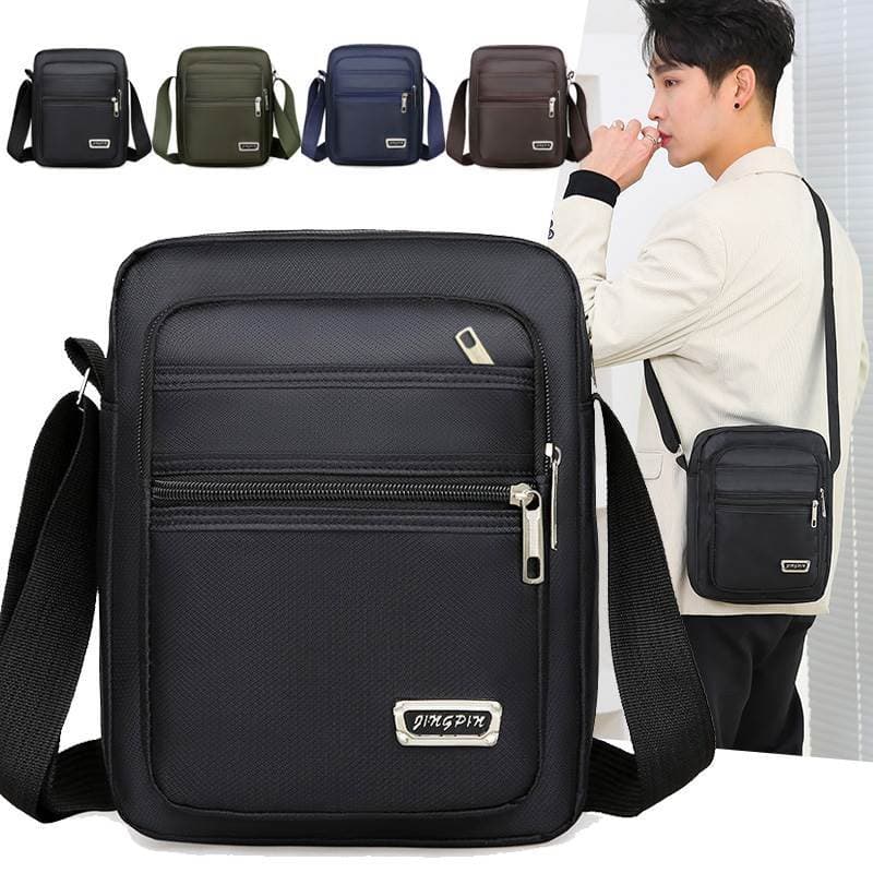 Bolsa de pano Oxford à prova d'água, bolsa mensageiro de ombro masculina e feminina, carteira de negócios, bolso multica