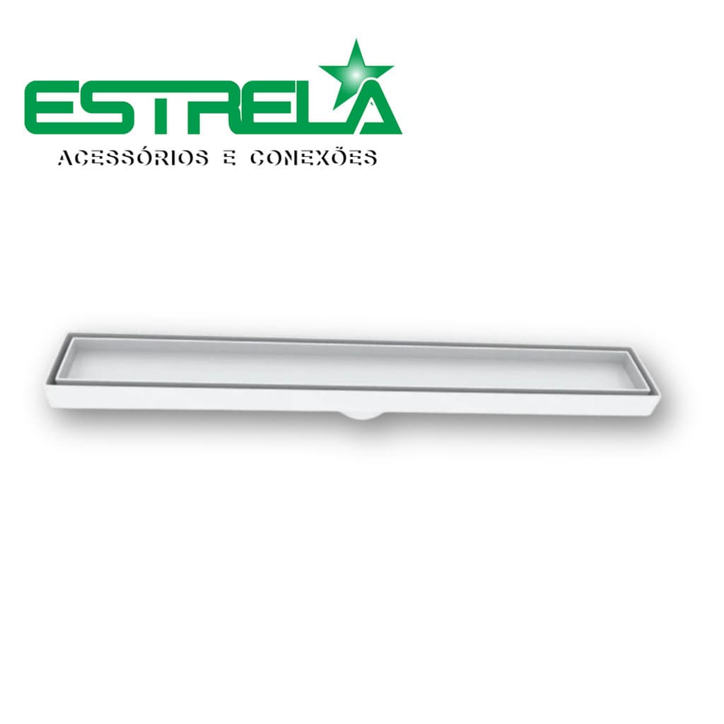 Ralo Invisível Linear 5X50CM Branco Estrela