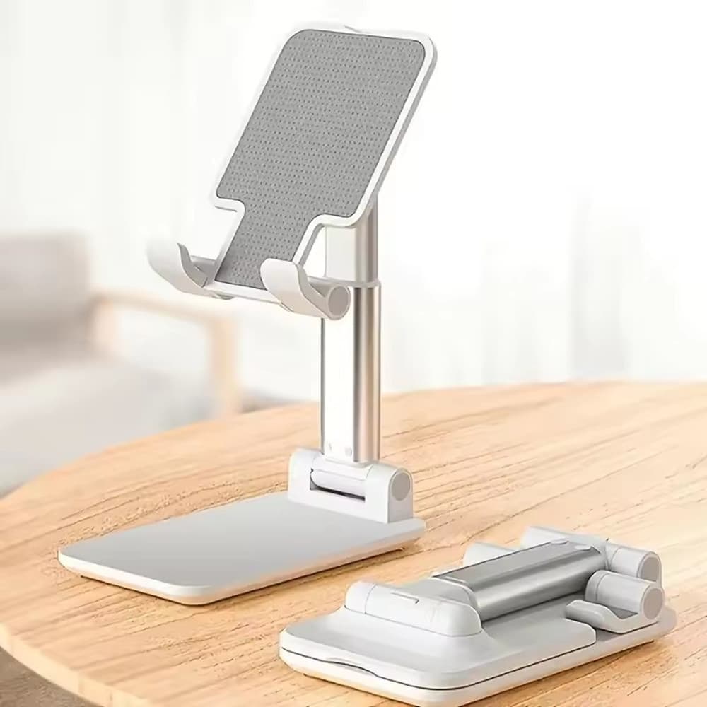Suporte de Mesa para Celular Ajustável Articulado Tablet Smartphone na cor Branco
