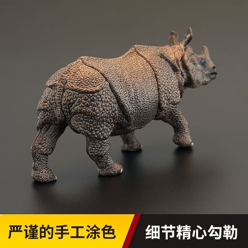 Crianças sólidas simulação Animal brinquedo modelo rinoceronte ornamentos de presente cognitivo