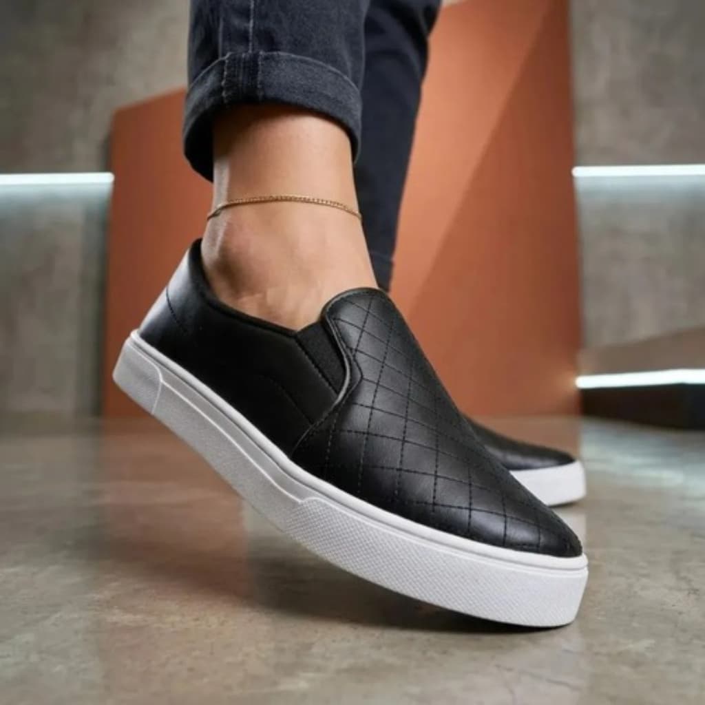 Tênis Feminino Slip On Sapatilha Casual Iate Calce Facil Confortavel Leve Barato Promoção Têndencia Lançamento Lindo