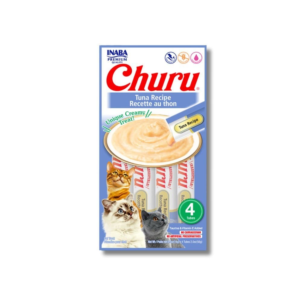 Petisco Sachê Para Gatos Churu 56g - Contém 4 Tubets De 14g  Atum
