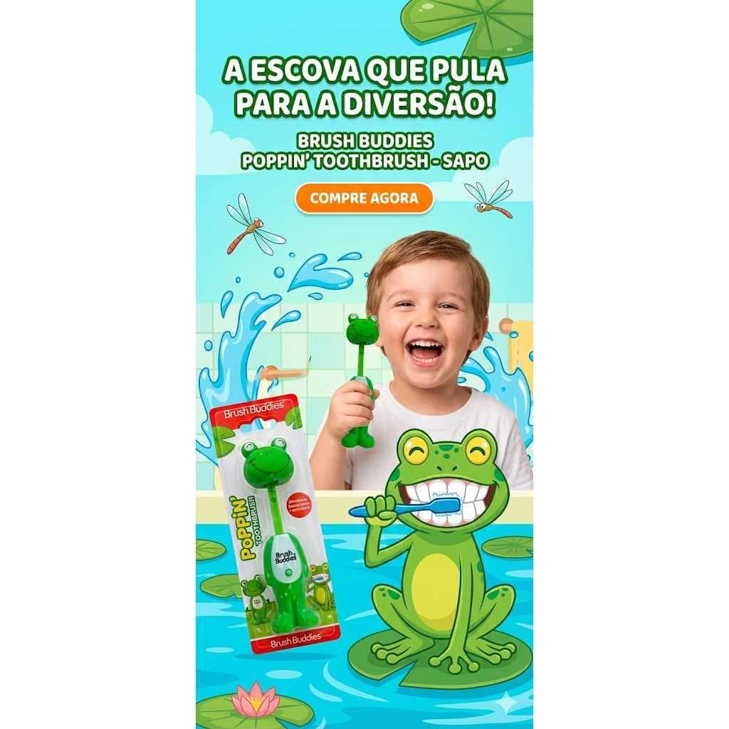 Kit com 3 Escovas de dentes Haily Brush Buddies