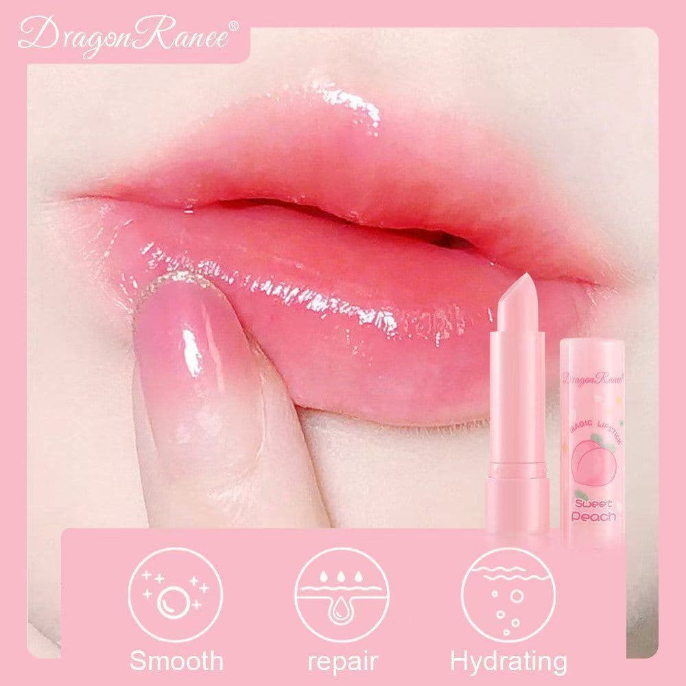 Bálsamo labial de pêssego hidratante hidratante hidratante desbota linhas labiais outono inverno Anti-secagem esfoliante