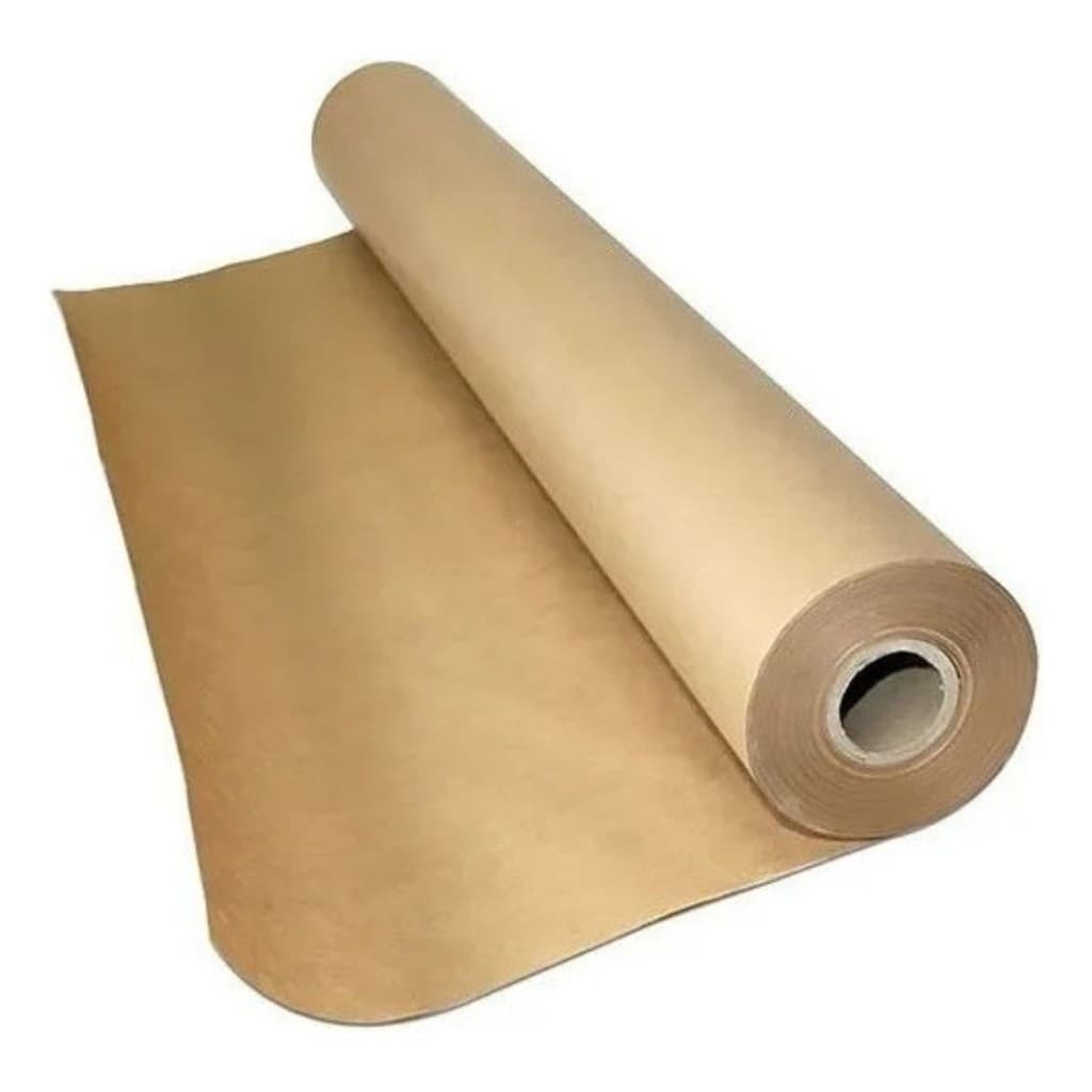 Papel Semi Kraft Puro Pardo Bobina 80cm x 100mts Embalagem Proteção Artesanato