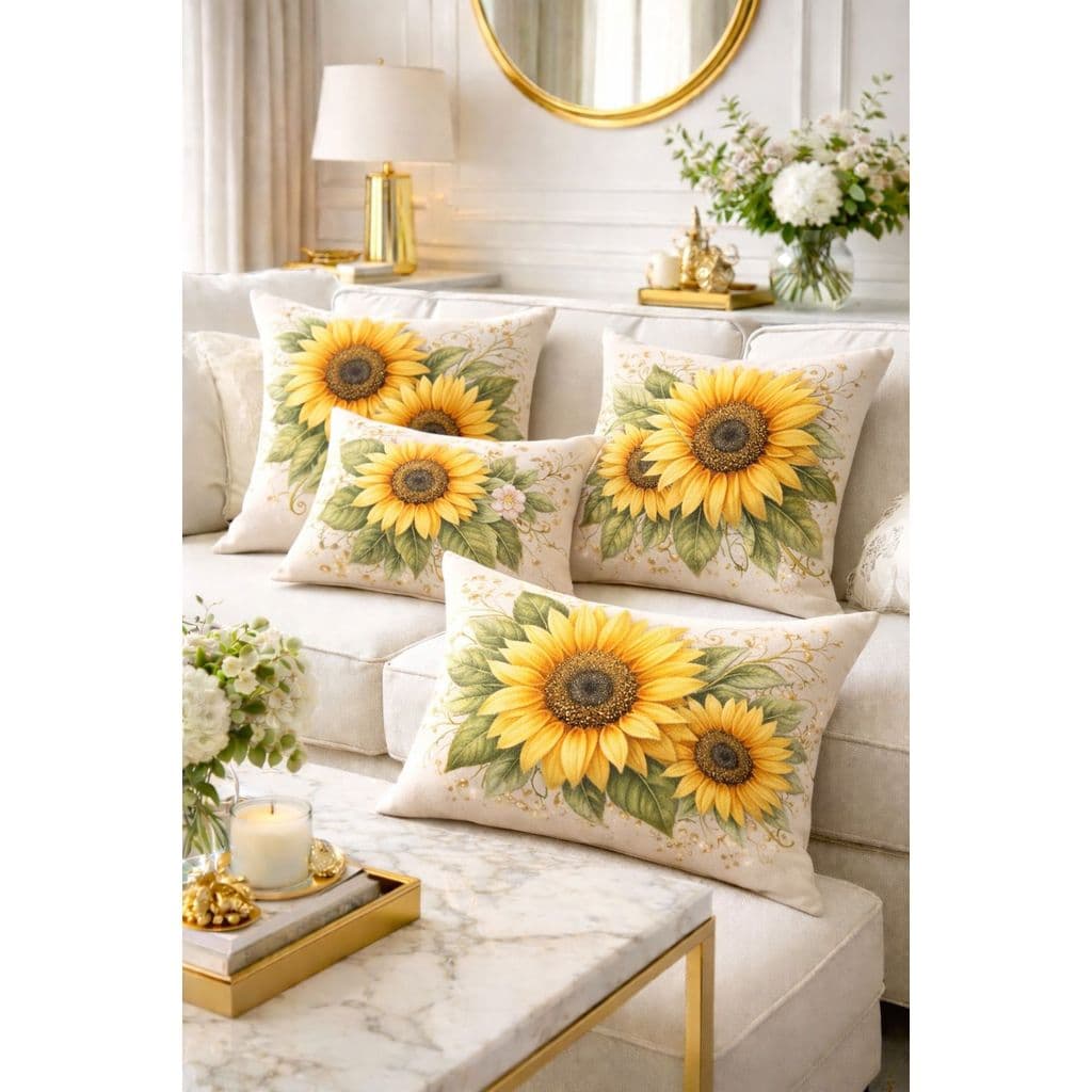 kit 4 pç 02 de Capas de Almofada 45x45 Decorativas + 02 Capas de Baguete EXCLUSIVO
