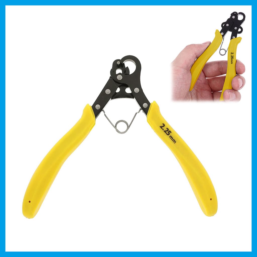 1 Pçs alicate multifuncional amarelo de nove pinos com diâmetro interno de 2,25 mm ferramenta para fazer e aparar joias