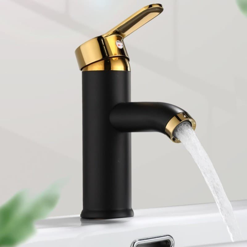 Torneira para lavatório de vaso sanitário com alça única de aço inoxidável