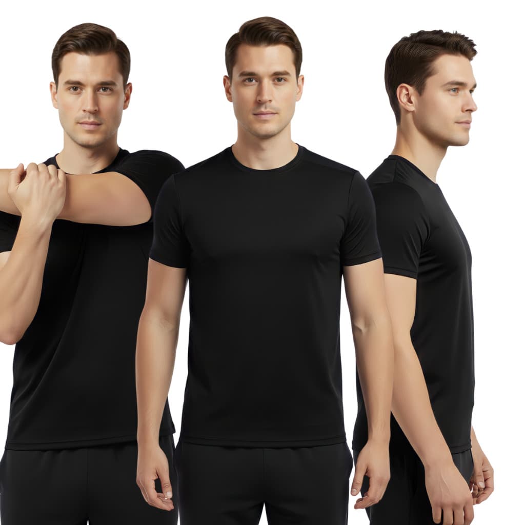 Kit 3 Camisetas Slim Fit Poliamida Premium Não Precisa Passar Térmica