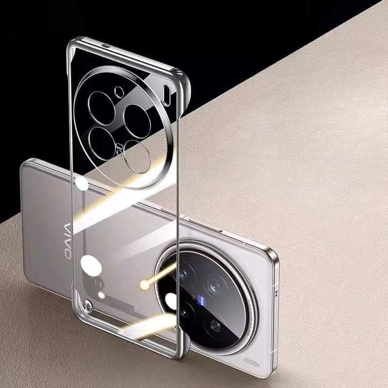 Para Vivo X300 X200 X100 Pro Ultra Sem Moldura Galvanoplastia PC Caso De Telefone Duro X100s X200 Mini Capa Protetora Tr