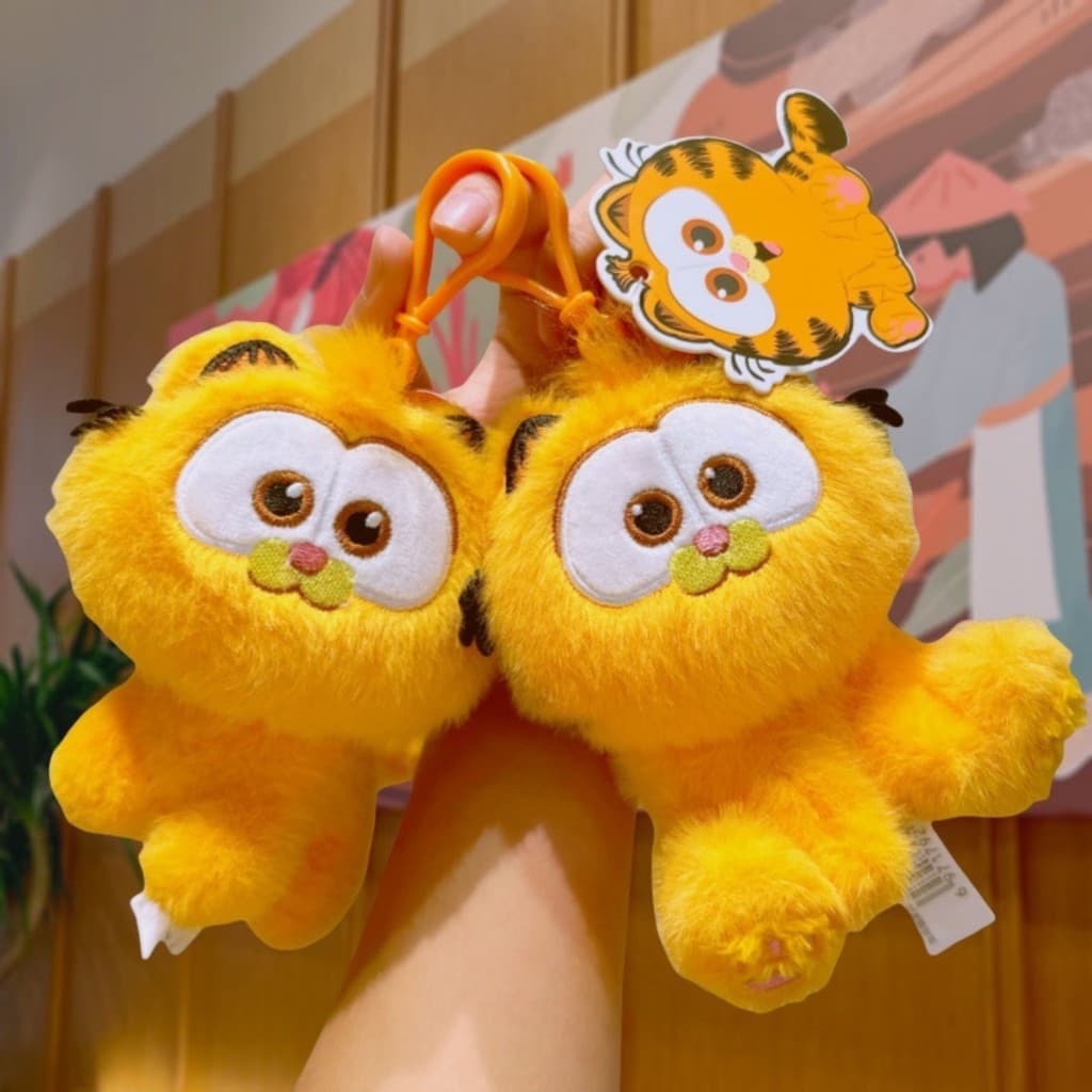 Chaveiro De Pelúcia Garfield Fofo De Desenho Animado Mochila Decoração Anime Periferia