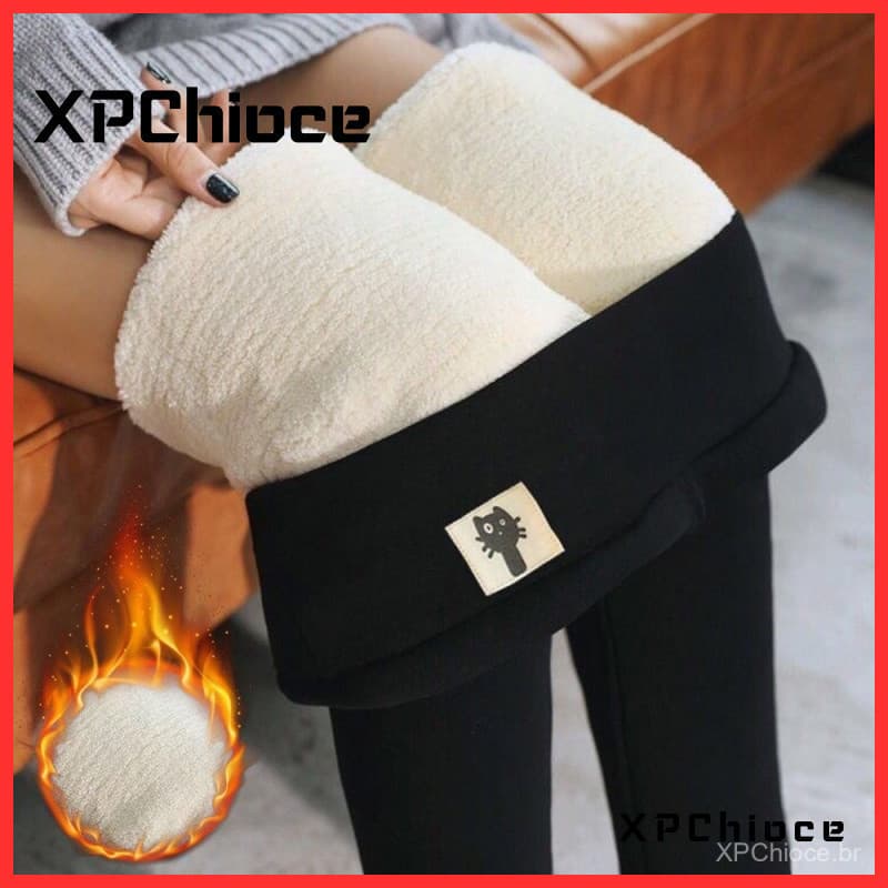 Legging Super Grossa Forrada Com Pelos Calça Cintura Alta
