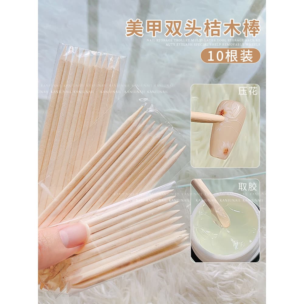 Kaniu manicure laranja vara elo de corrente ponto diamante faia vara laranja madeira limpeza prego costura escultura var