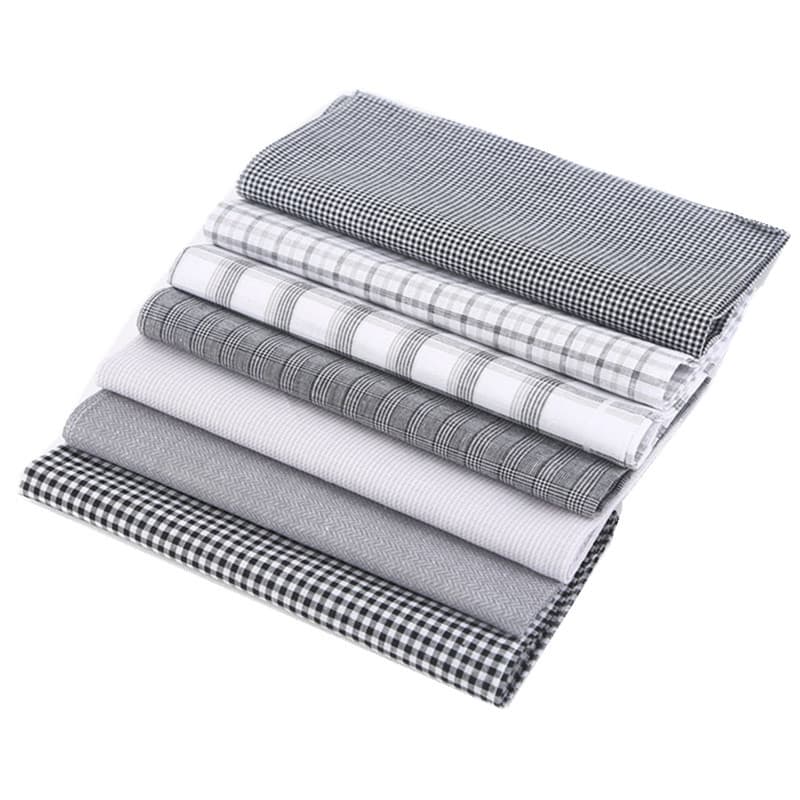 6 Peças 40x40cm 100 % Algodão Masculino Terno De Negócios Lenços De Bolso Clássico Listrado Xadrez Toalhas Quadradas De
