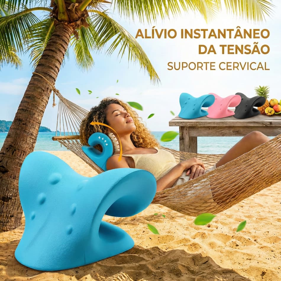 Travesseiro Cervical Massageador para Alívio da Dor Corpo e Yoga Almofada Quiroprática