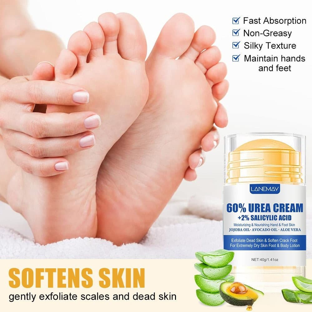 40g Super Hidratante 60% Creme para Pés Contém Uréia Aloe Vera, Pode Suavizar Seco Rachado Pé-Suave Esfoliante Solução D