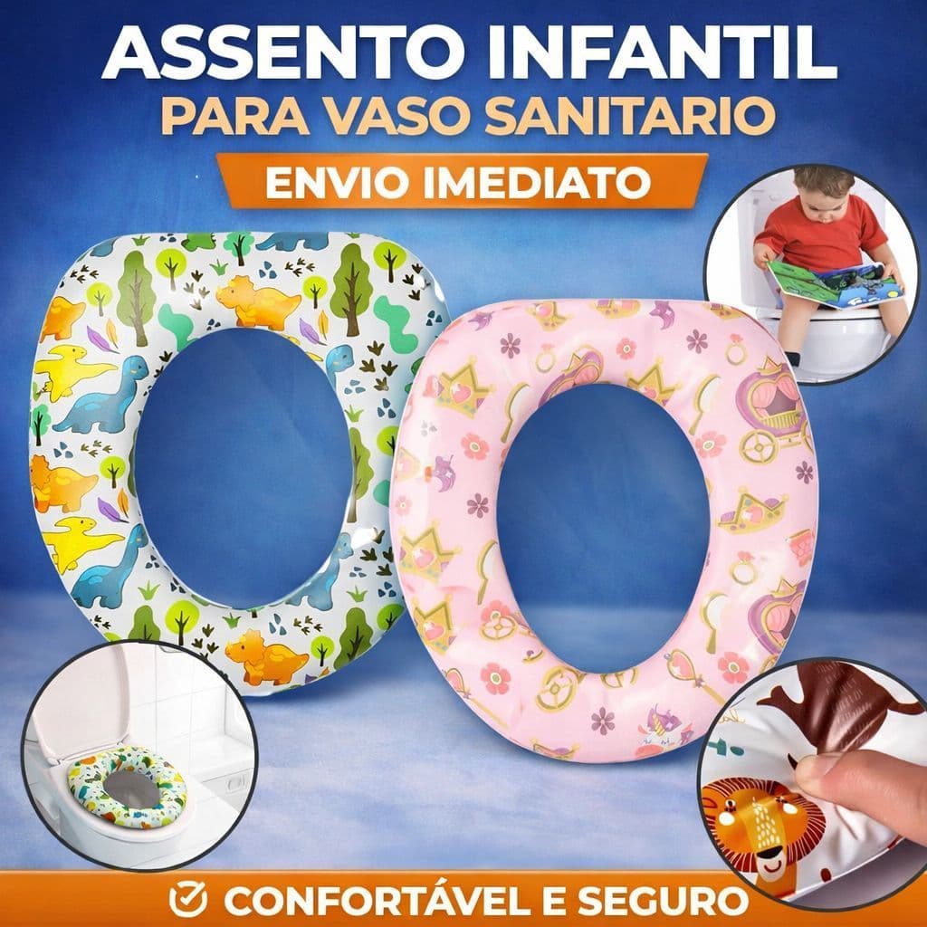 Redutor Assento Sanitário infantil almofado confortável para um Desfralde Gentil Menino Menina Banheiro
