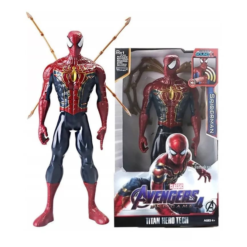 Boneco Homem-Aranha Premium 30cm com Garras | Luz e Som | Spider-Man Marvel