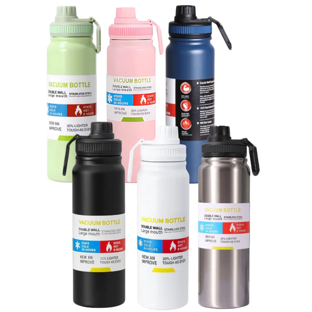 Garrafa Térmica Squeeze Térmica 800 1000ml Inox Academia Escola Trabalho Água Gelada Parede Dupla