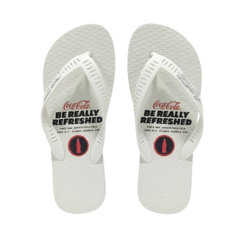 Chinelo Masculino Coca-Cola Live Since 1886 com Palmilha Macia Solado Antiderrapante Casual Dia a Dia Praia Piscina