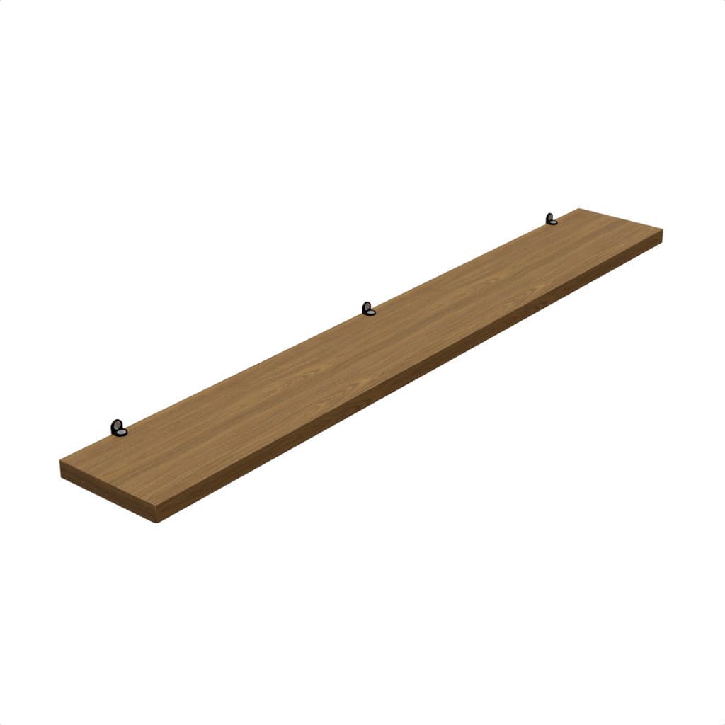 1 Prateleira Freijó 60X10 Com Suporte Flutuante Mdf  Organizadora Decoração Cozinha Quarto Banheiro