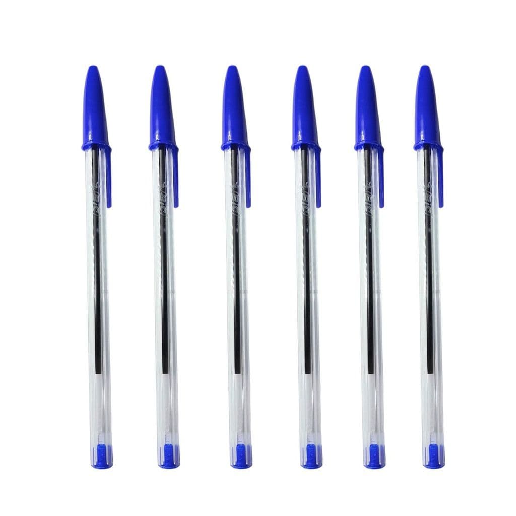Kit 6 Caneta Esferografica Cristal 1.0Mm - Azul - Bic