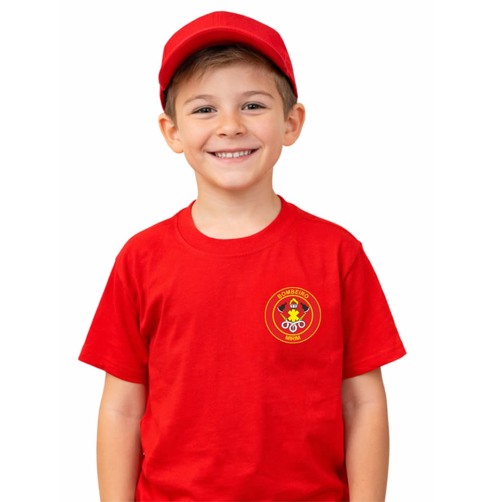 Camiseta Infantil Bombeiro Mirim  Escolar de 2 a 14 anos Unisex