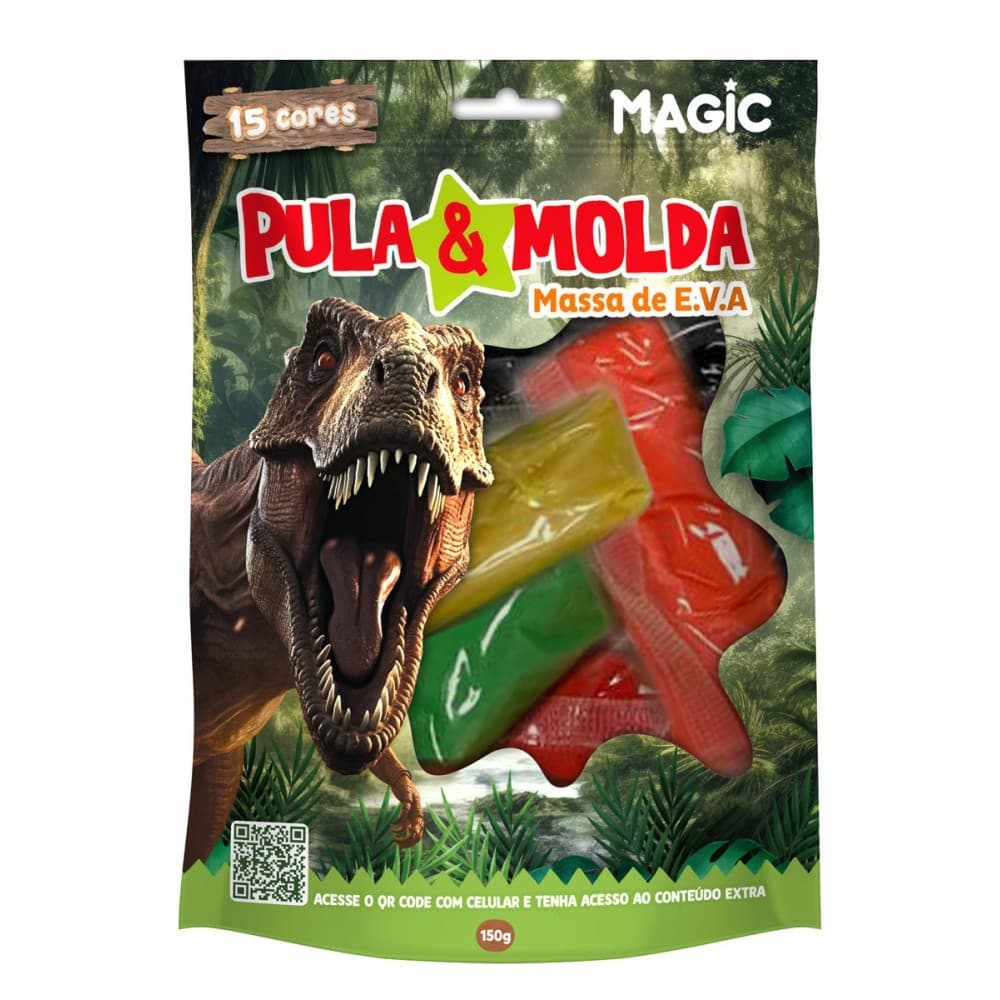 Massa de Modelar EVA Pula e Molda 150g - Dinossauro
