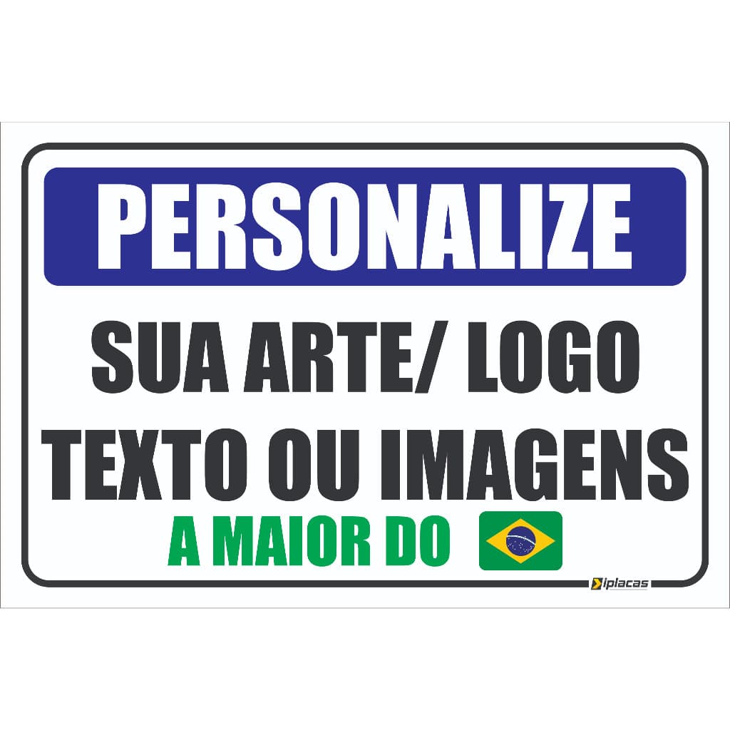 Placa ACM Alumínio Composto Branca Personalizada – Sala / Aviso / Sua Escolha – Grandes Tamanhos