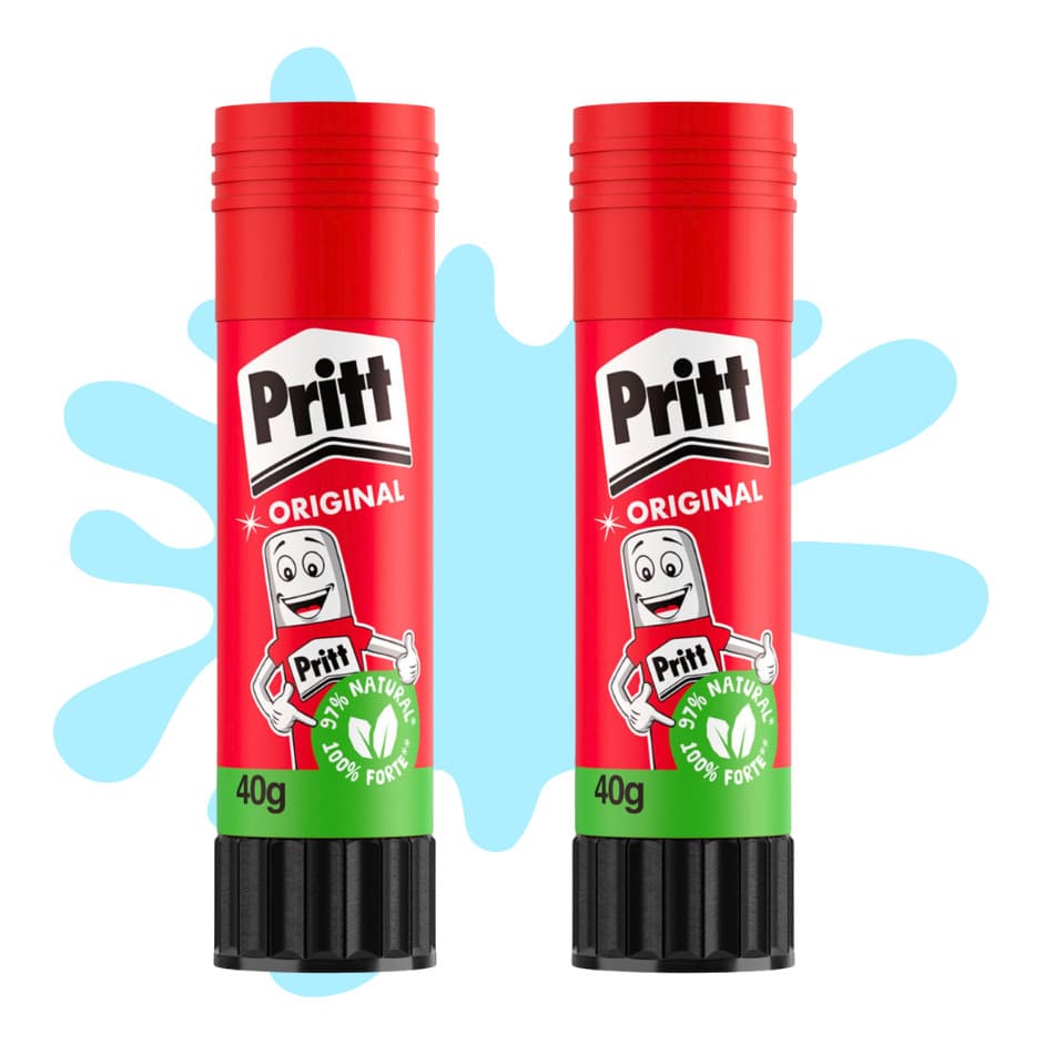 Cola Bastão Pritt 40g Kit com 2 Unidades Original Papelaria Escolar