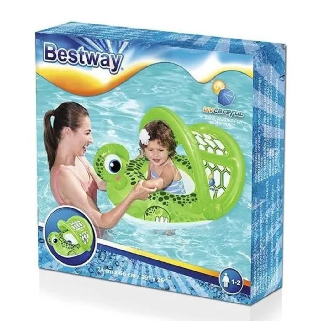 Boia Inflavél Tartaruga 74 cm x 66 cm BST-016 - Verde/Branco