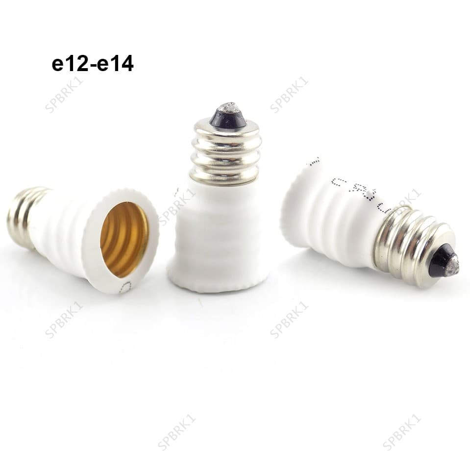 1/2/5 Pçs E12 Para E14 led Lâmpada Base Adaptador Conversor Suporte Da Conector De Tomada De Energia Branco BRK1