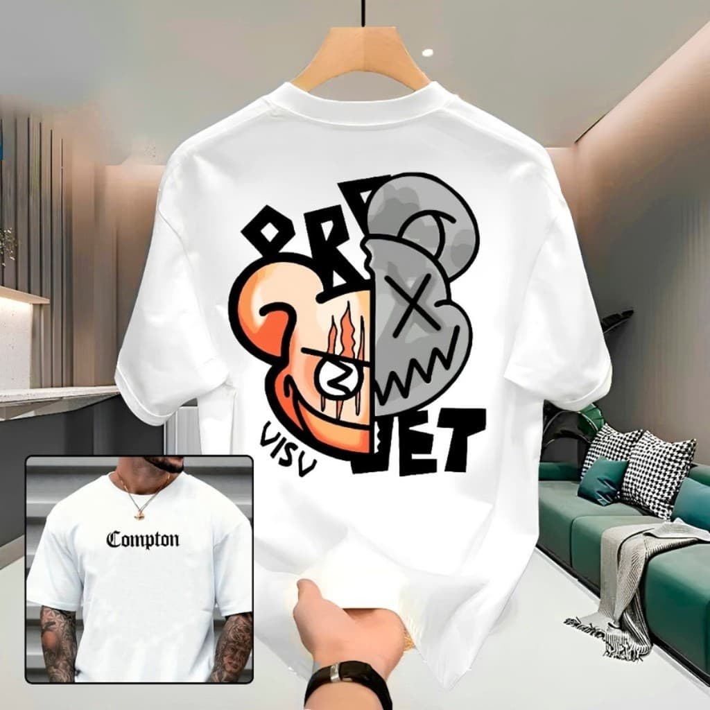 Camiseta Masculina 100% Algodão Estampada Urso Bear Camisa Unissex Premium