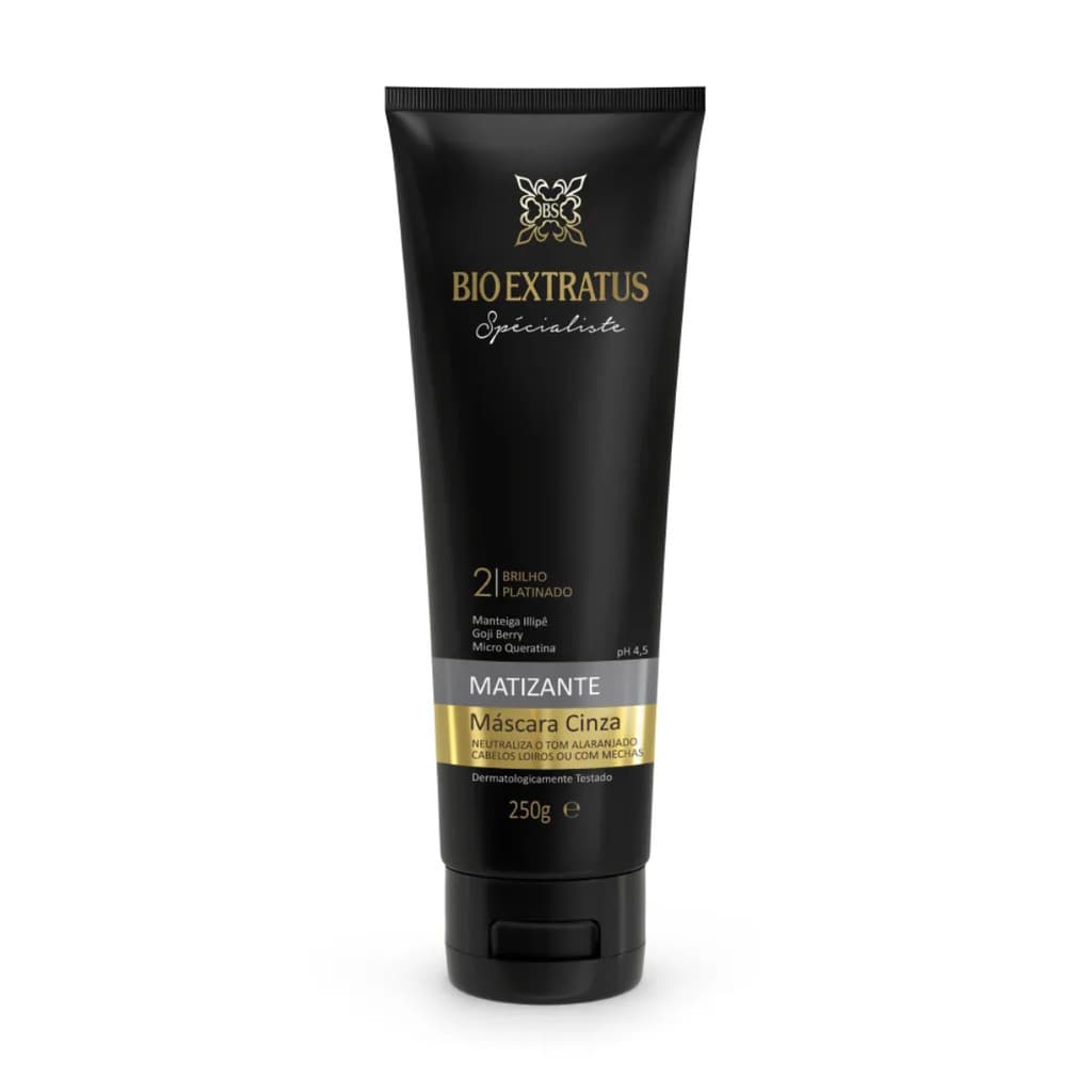 Máscara Spécialiste Bio Extratus Matizante Cinza 250g - Neutraliza Tons Alaranjados Cabelos Loiros