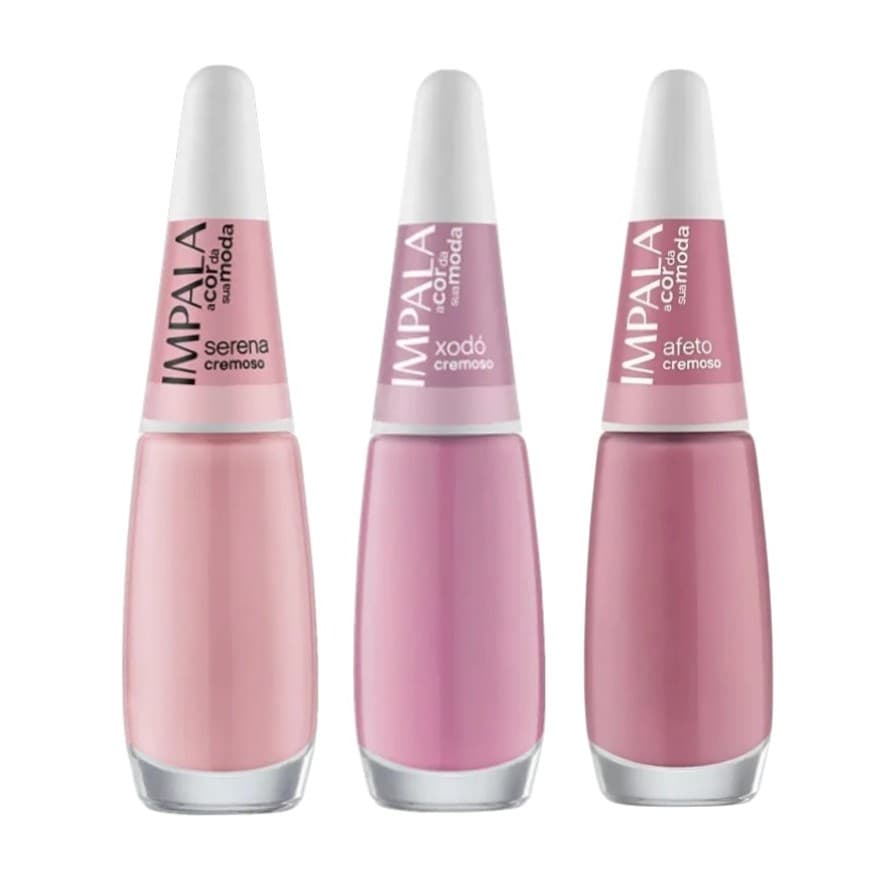 Kit Esmalte Impala Nude 1 com 3 unidades