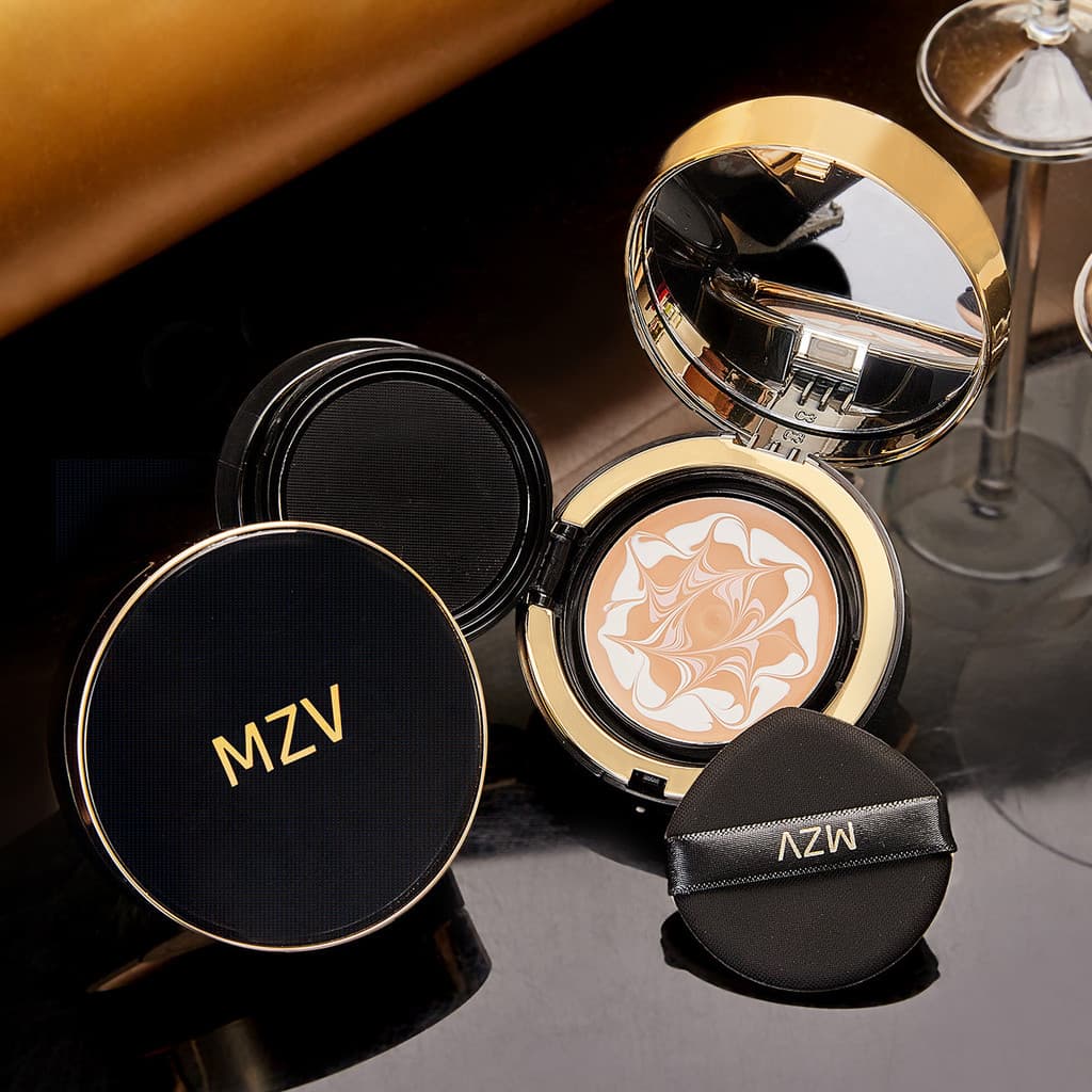 Almofada de ar com leite de três cores, creme guache, corretivo, hidratante, serviço de luz, base líquida iluminadora, p