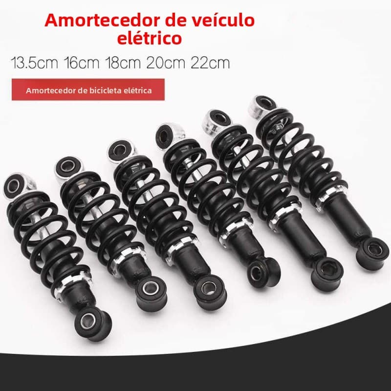 Amortecedor Traseiro Simples para Bicicleta Elétrica, Amortecedor de Mola Espessada, Amortecedor Universal Modificado pa