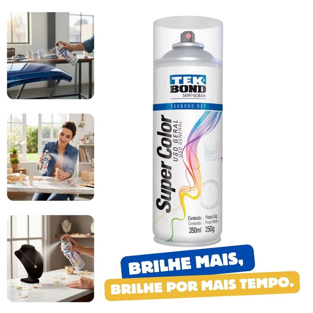 Spray Verniz Brilhante Incolor 350ml TEKBOND
